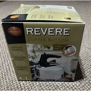 NIB Revere Ware 6-Cup Whistling Tea Kettle – Stainless Steel